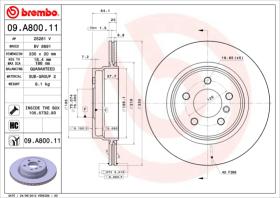 BREMBO 09A80011 - DISCO DE FRENO