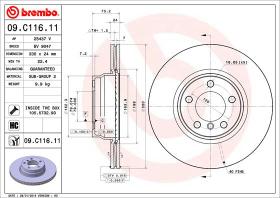 BREMBO 09C11611 - DISCO DE FRENO
