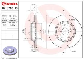 BREMBO 09C71011 - DISCO DE FRENO