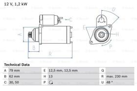 BOSCH 0986029120 - MOTOR DE ARRANQUE