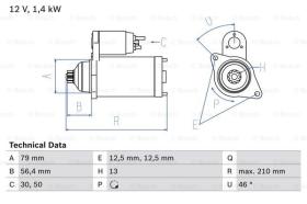 BOSCH 0986029190 - MOTOR DE ARRANQUE