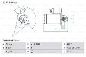 BOSCH 0986029200 - MOTOR DE ARRANQUE