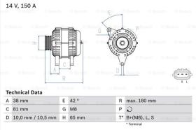 BOSCH 0986081960 - ALTERNADOR