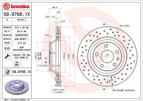 BREMBO 0997681X - DISCO FRENO X-TRA
