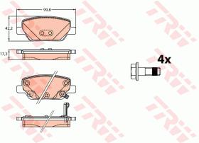 TRW GDB2156 - PASTILLAS DE FRENO