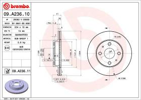 BREMBO 09A23611 - DISCO DE FRENO