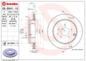 BREMBO 09B54111 - DISCO DE FRENO