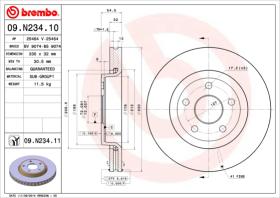 BREMBO 09N23411 - DISCO DE FRENO