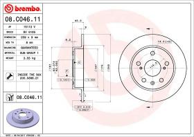 BREMBO 08C04611 - DISCO DE FRENO