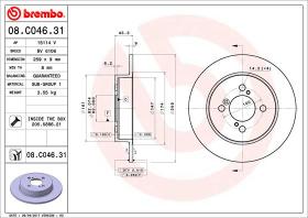 BREMBO 08C04631 - DISCO DE FRENO