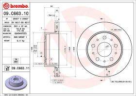 BREMBO 09C66311 - DISCO DE FRENO