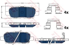 TRW GDB3508BTE - PASTILLAS DE FRENO ELECTRIC BLUE