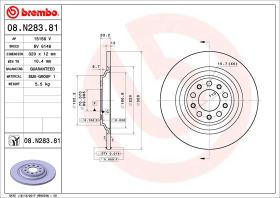 BREMBO 08N28381 - DISCO DE FRENO
