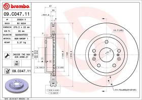 BREMBO 09C04711 - DISCO DE FRENO