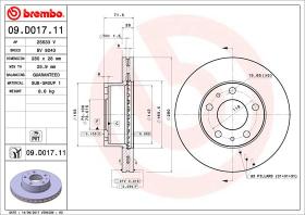BREMBO 09D01711 - DISCO DE FRENO