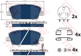 TRW GDB3407BTE - PASTILLAS DE FRENO ELECTRIC BLUE