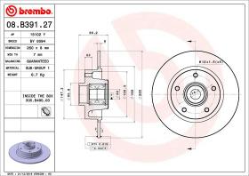 BREMBO 08B39127 - DISCO DE FRENO