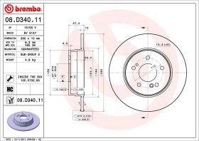 BREMBO 08D34011 - DISCO DE FRENO
