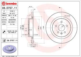 BREMBO 08D75711 - DISCO DE FRENO