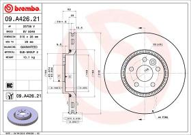BREMBO 09A42621 - DISCO DE FRENO