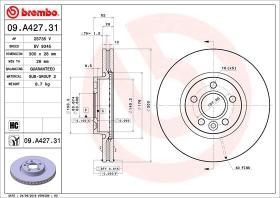 BREMBO 09A42731 - DISCO DE FRENO