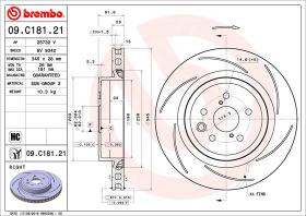 BREMBO 09C18121 - DISCO DE FRENO