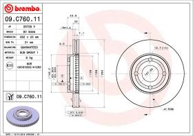 BREMBO 09C76011 - DISCO DE FRENO