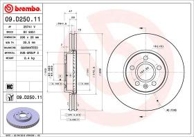 BREMBO 09D25011 - DISCO DE FRENO