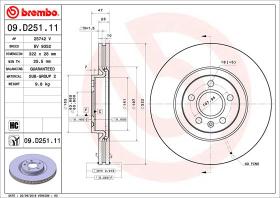BREMBO 09D25111 - DISCO DE FRENO
