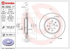 BREMBO 09D25211 - DISCO DE FRENO