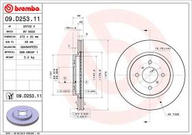 BREMBO 09D25311 - DISCO DE FRENO