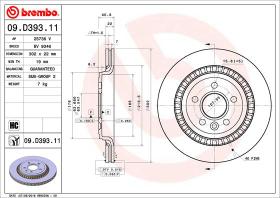 BREMBO 09D39311 - DISCO DE FRENO