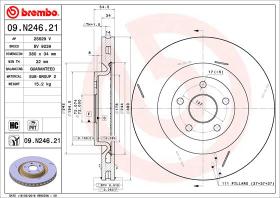 BREMBO 09N24621 - DISCO DE FRENO