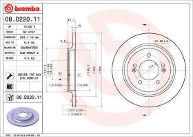 BREMBO 08D22011 - DISCO DE FRENO