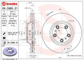 BREMBO 09C98521 - DISCO DE FRENO
