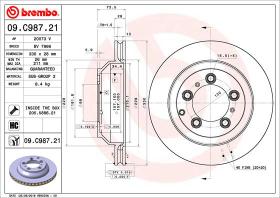 BREMBO 09C98721 - DISCO DE FRENO