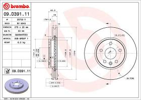 BREMBO 09D39111 - DISCO DE FRENO