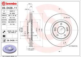 BREMBO 09D42811 - DISCO DE FRENO