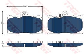TRW GDB3398BTE - PASTILLAS DE FRENO ELECTRIC BLUE