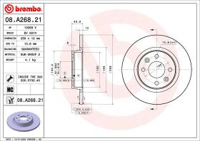 BREMBO 08A26821 - DISCO DE FRENO