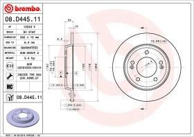 BREMBO 08D44511 - DISCO DE FRENO