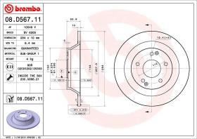BREMBO 08D56711 - DISCO DE FRENO