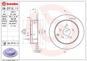 BREMBO 08D71211 - DISCO DE FRENO