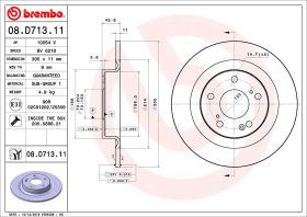 BREMBO 08D71311 - DISCO DE FRENO