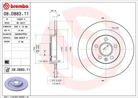 BREMBO 08D88311 - DISCO DE FRENO