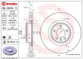 BREMBO 09C81911 - DISCO DE FRENO