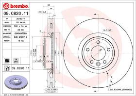 BREMBO 09C82011 - DISCO DE FRENO