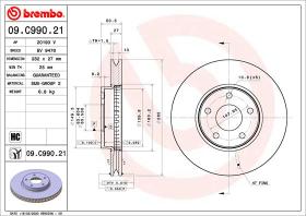 BREMBO 09C99021 - DISCO DE FRENO