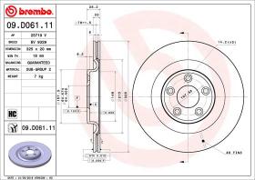BREMBO 09D06111 - DISCO DE FRENO
