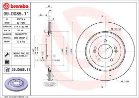 BREMBO 09D08511 - DISCO DE FRENO